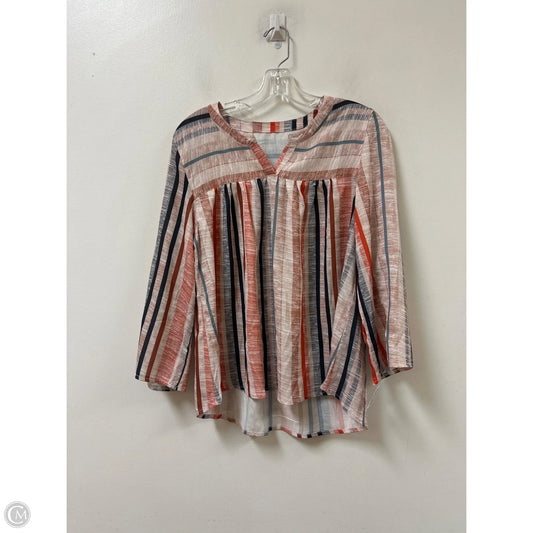 Top Long Sleeve By Clothes Mentor In Striped Pattern, Size: M
