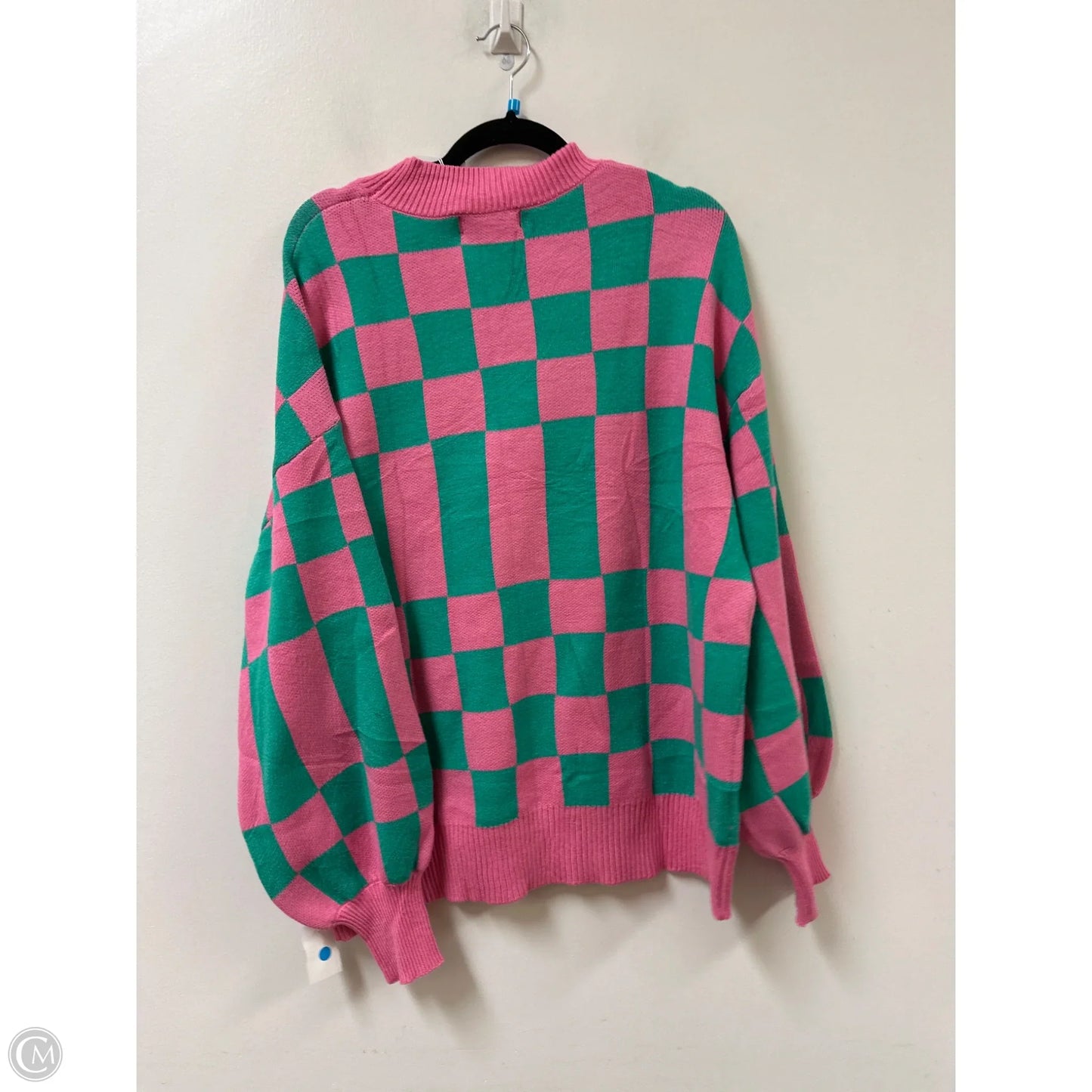Sweater By Zesica In Green & Pink, Size: Xl