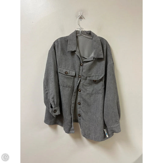 Jacket Shirt By Shein In Grey, Size: 2x