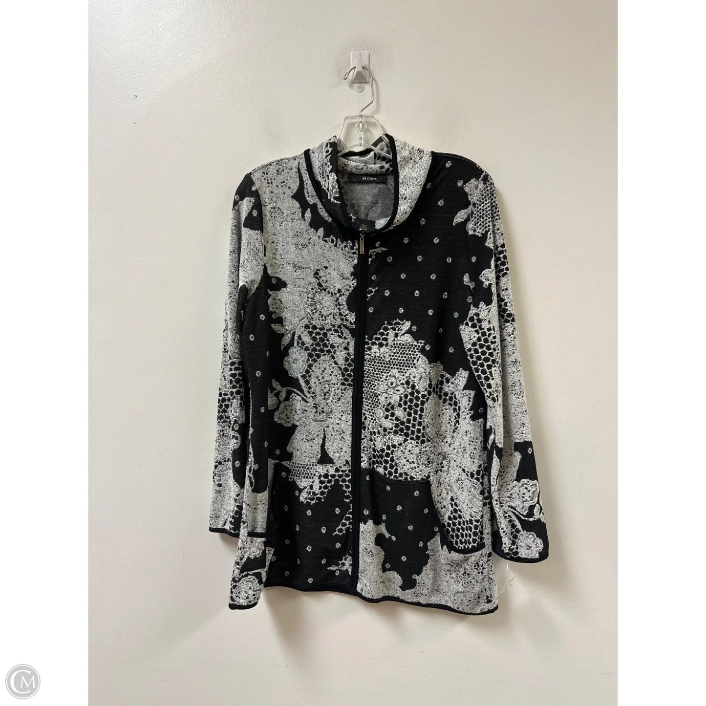 Jacket Other By Ali Miles In Black & Grey, Size: M