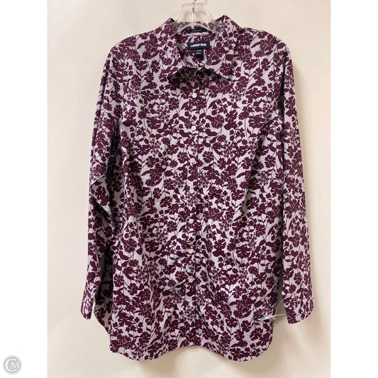 Blouse Long Sleeve By Lands End In Purple, Size: 2x