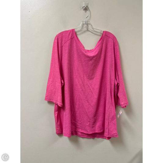 Top Long Sleeve By Catherines In Pink, Size: 3x
