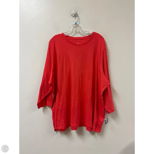 Top Long Sleeve By Kim Rogers In Pink, Size: 3x