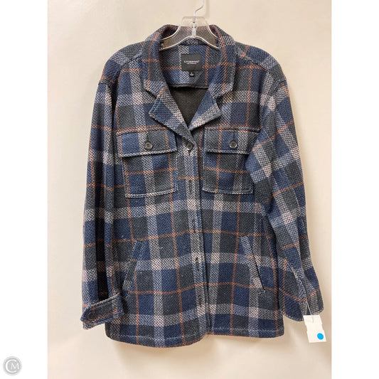 Jacket Shirt By Liverpool In Blue & Brown, Size: S