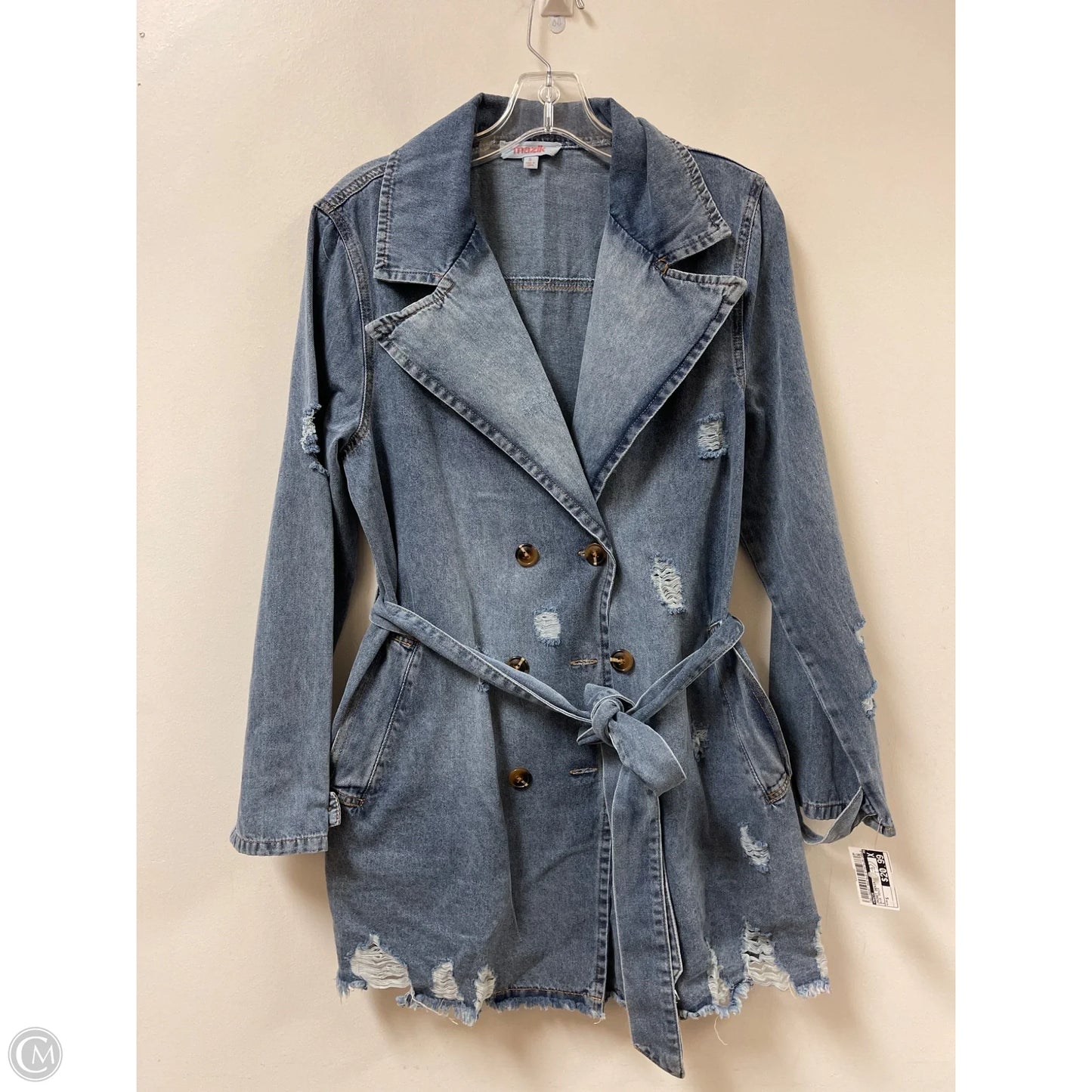 Jacket Denim By Mazik In Blue Denim, Size: S