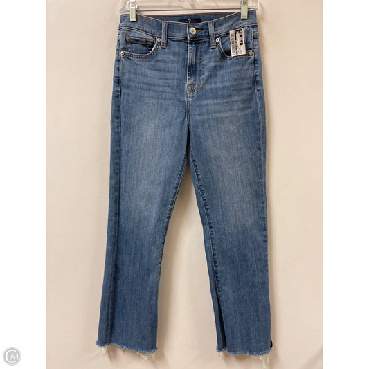 Jeans Cropped By 7 For All Mankind In Blue Denim, Size: 2