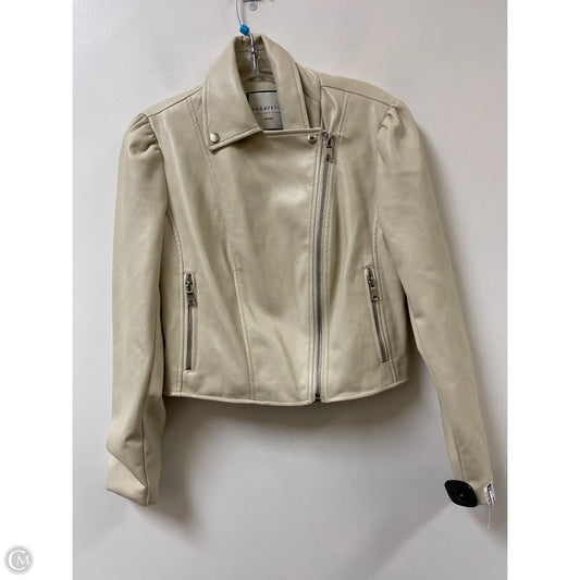 Jacket Moto By Bagatelle In Cream, Size: M
