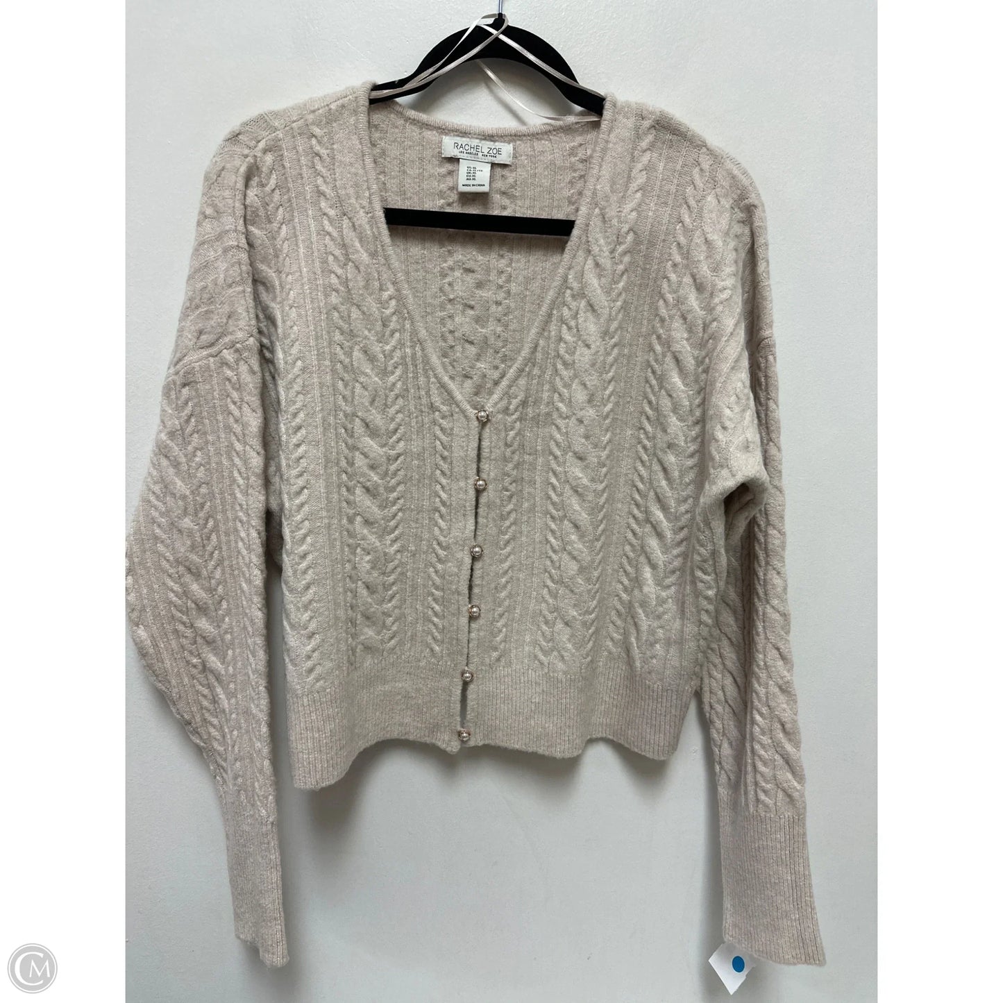 Sweater Cardigan By Rachel Zoe In Cream, Size: Xl