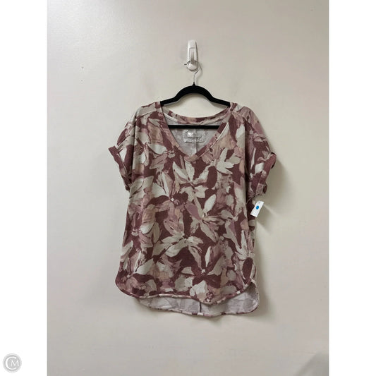 Top Short Sleeve By Cupio In Cream & Red, Size: Xl