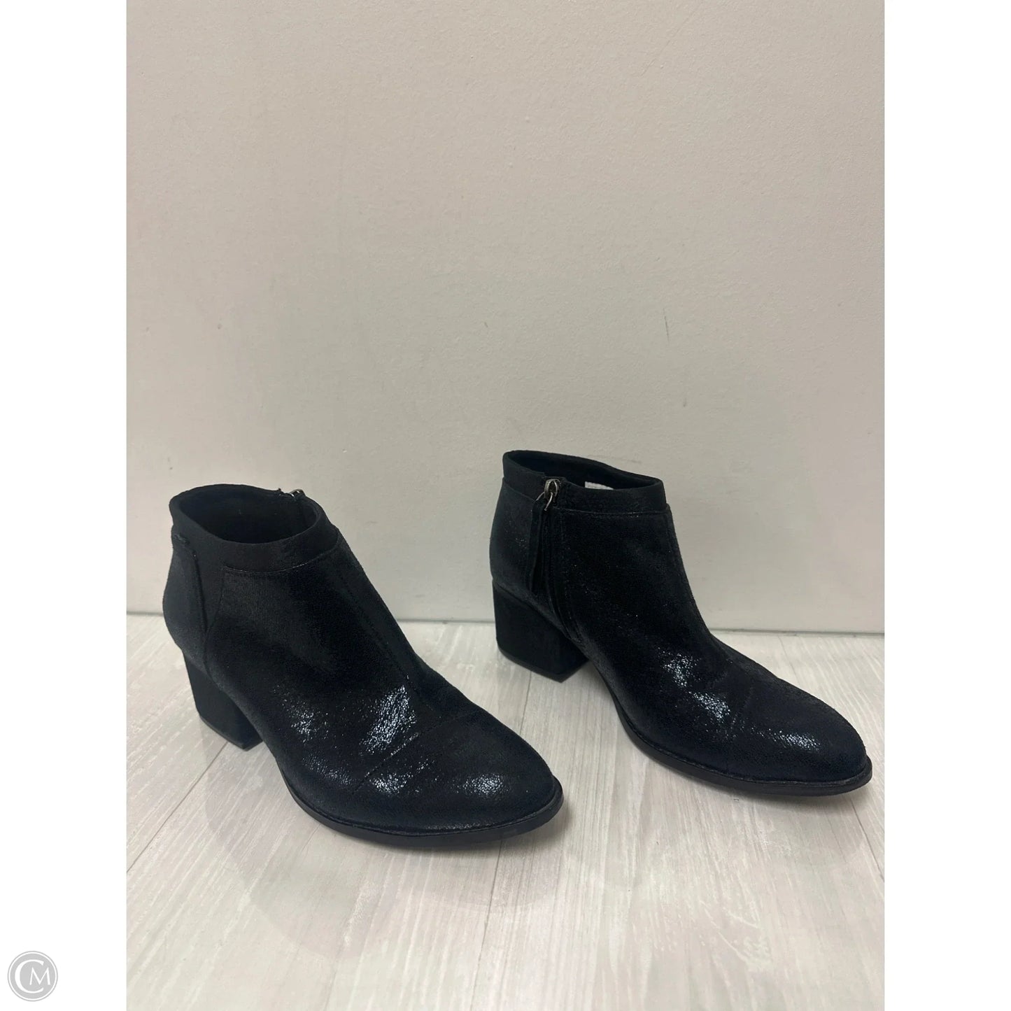 Boots Ankle Heels By Toms In Black, Size: 8.5