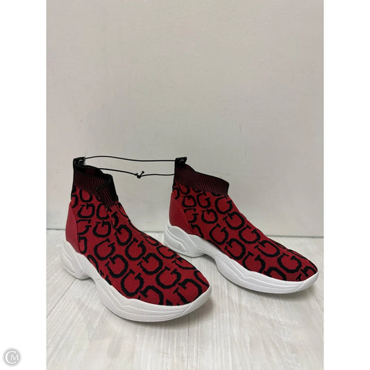 Shoes Sneakers By Guess In Black & Red, Size: 9