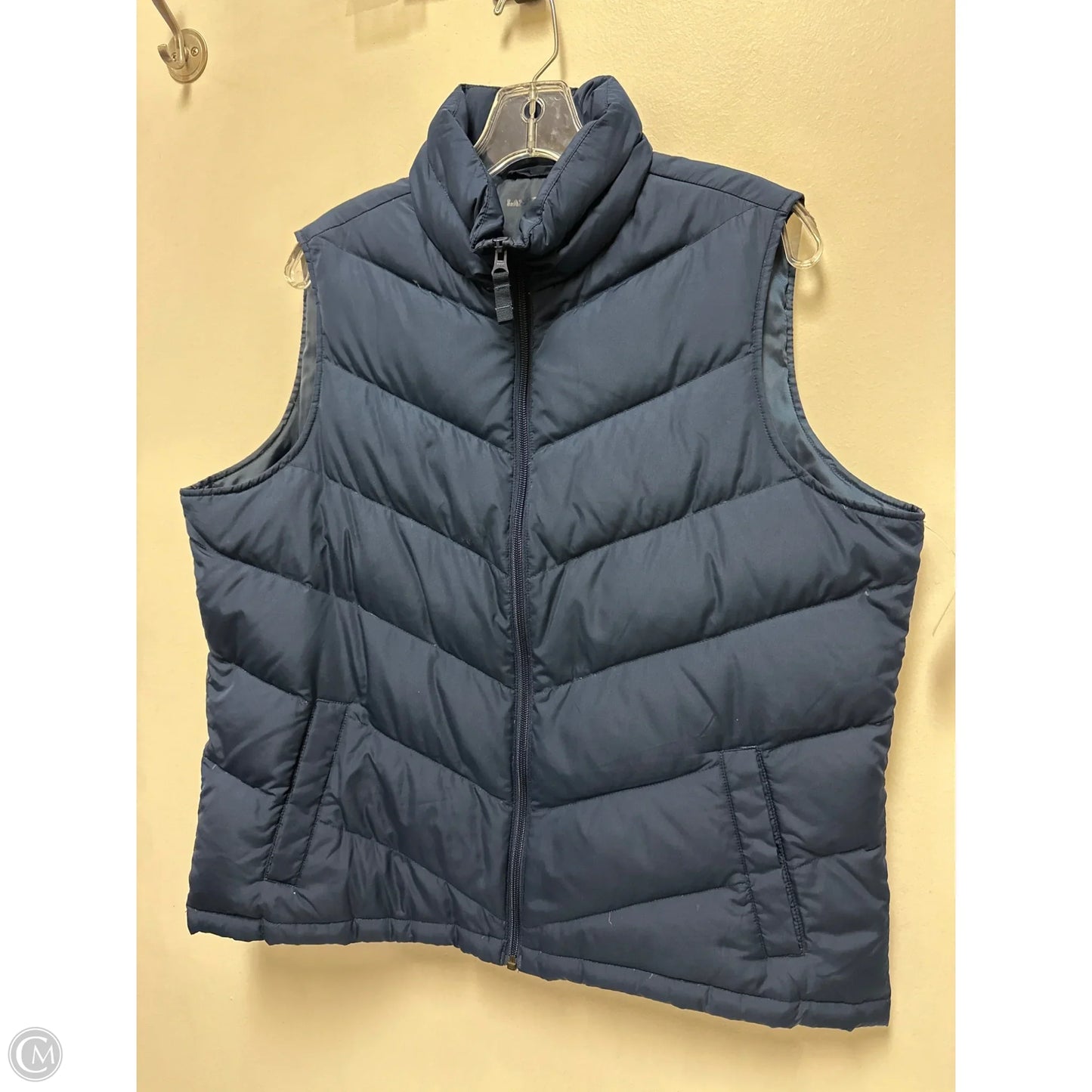 Vest Puffer & Quilted By Lands End In Navy, Size: Mp