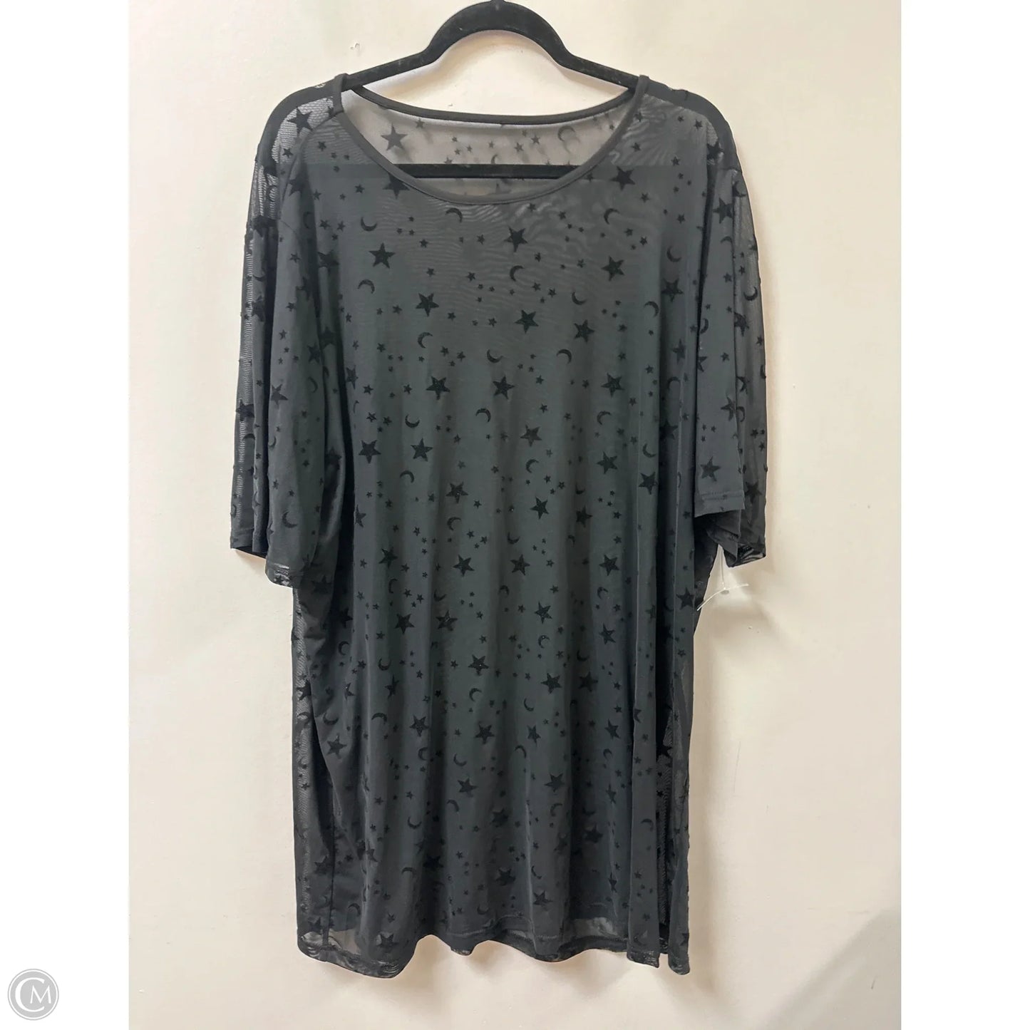 Top Short Sleeve By Clothes Mentor In Black, Size: Xl