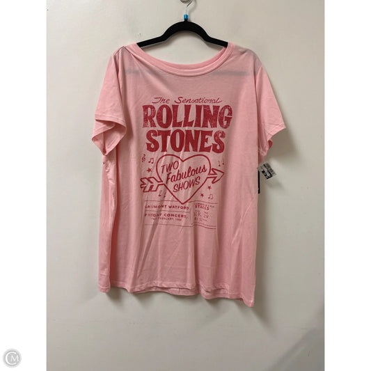 Top Short Sleeve By Clothes Mentor In Pink, Size: 2x