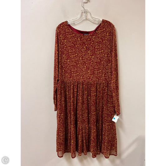 Dress Casual Midi By Torrid In Red & Yellow, Size: 2x