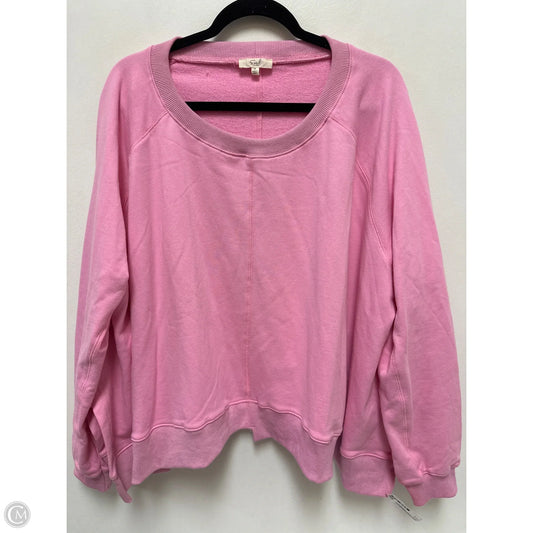 Sweatshirt Crewneck By Easel In Pink, Size: M