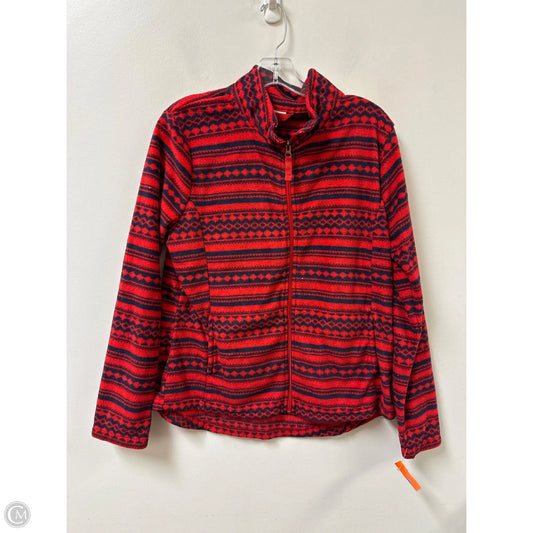 Jacket Fleece By Merona In Blue & Red, Size: Xl