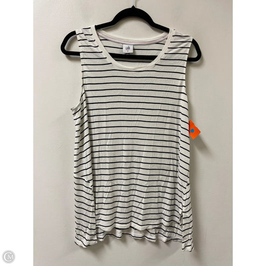 Top Sleeveless By Cabi In Striped Pattern, Size: M