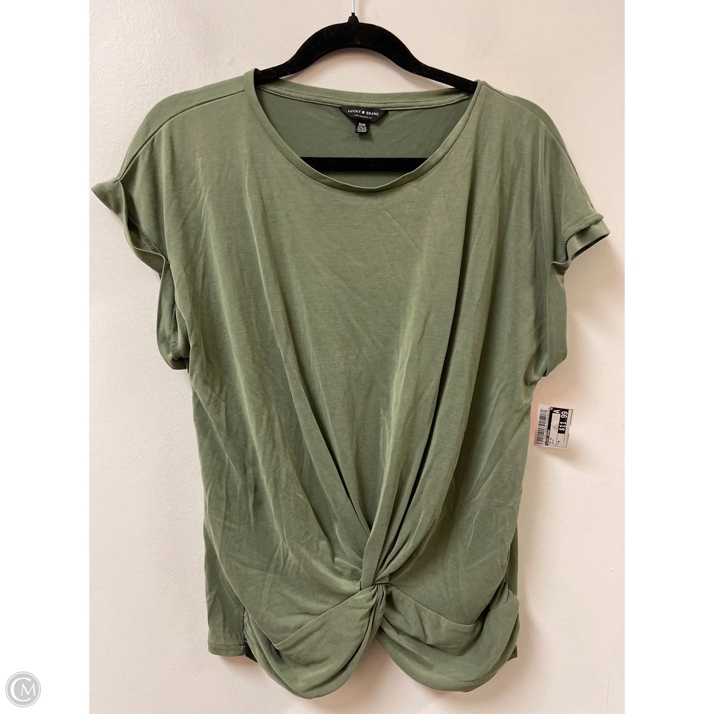 Top Short Sleeve By Lucky Brand In Green, Size: M