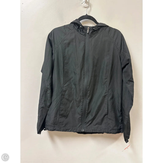 Jacket Windbreaker By Asics In Black, Size: L