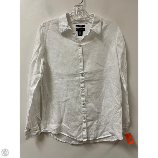 Blouse Long Sleeve By Jones New York In White, Size: S