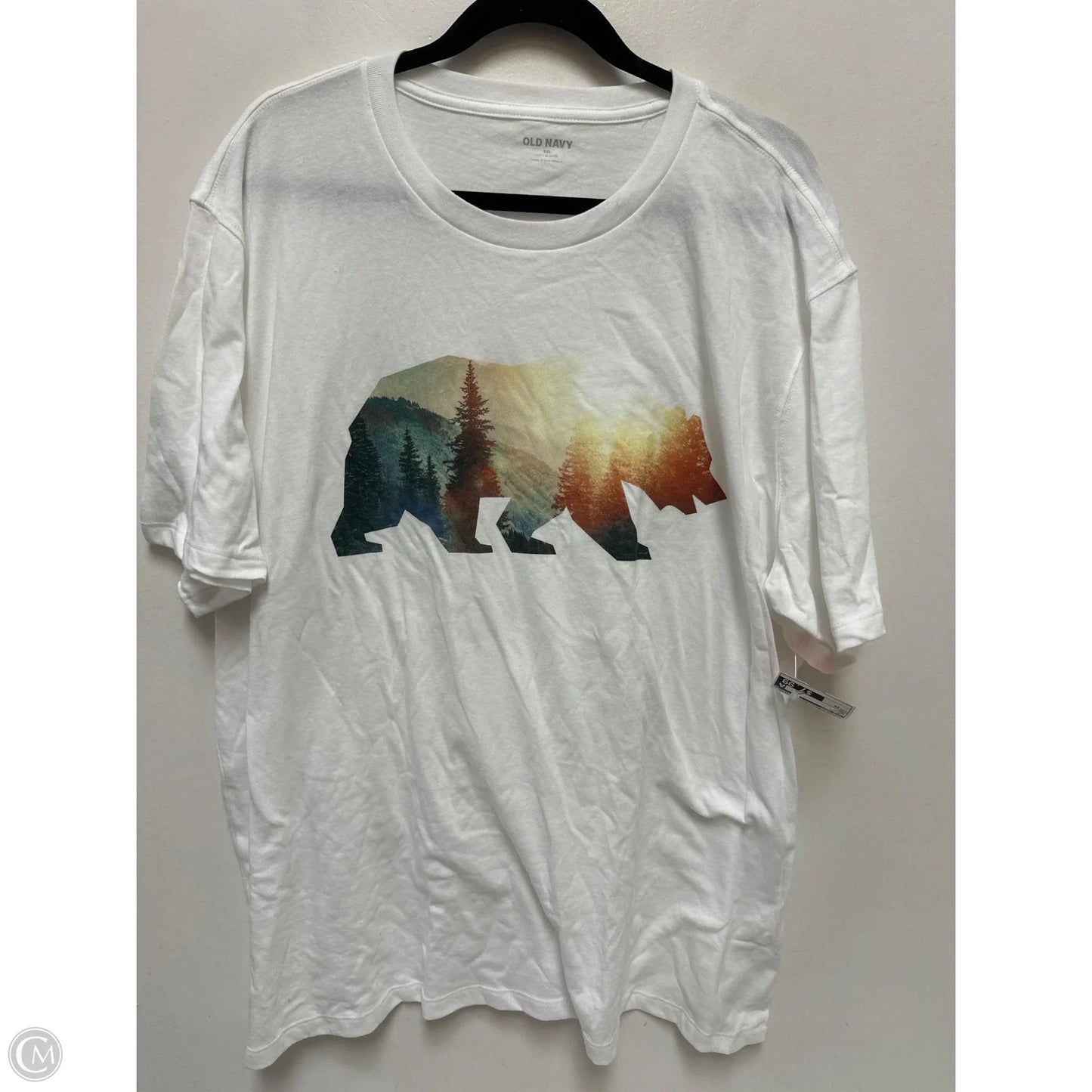 Top Short Sleeve By Old Navy In White, Size: 1x