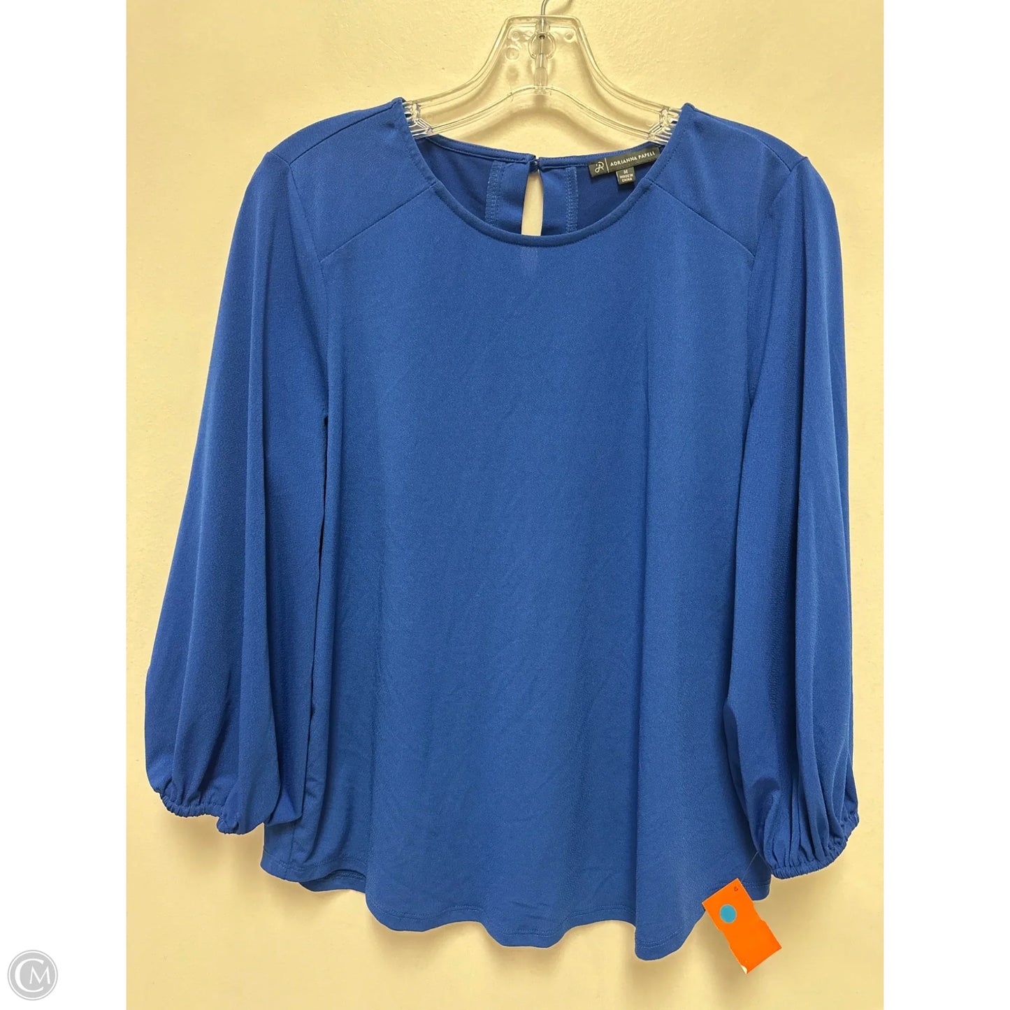 Top Long Sleeve By Adrianna Papell In Blue, Size: M