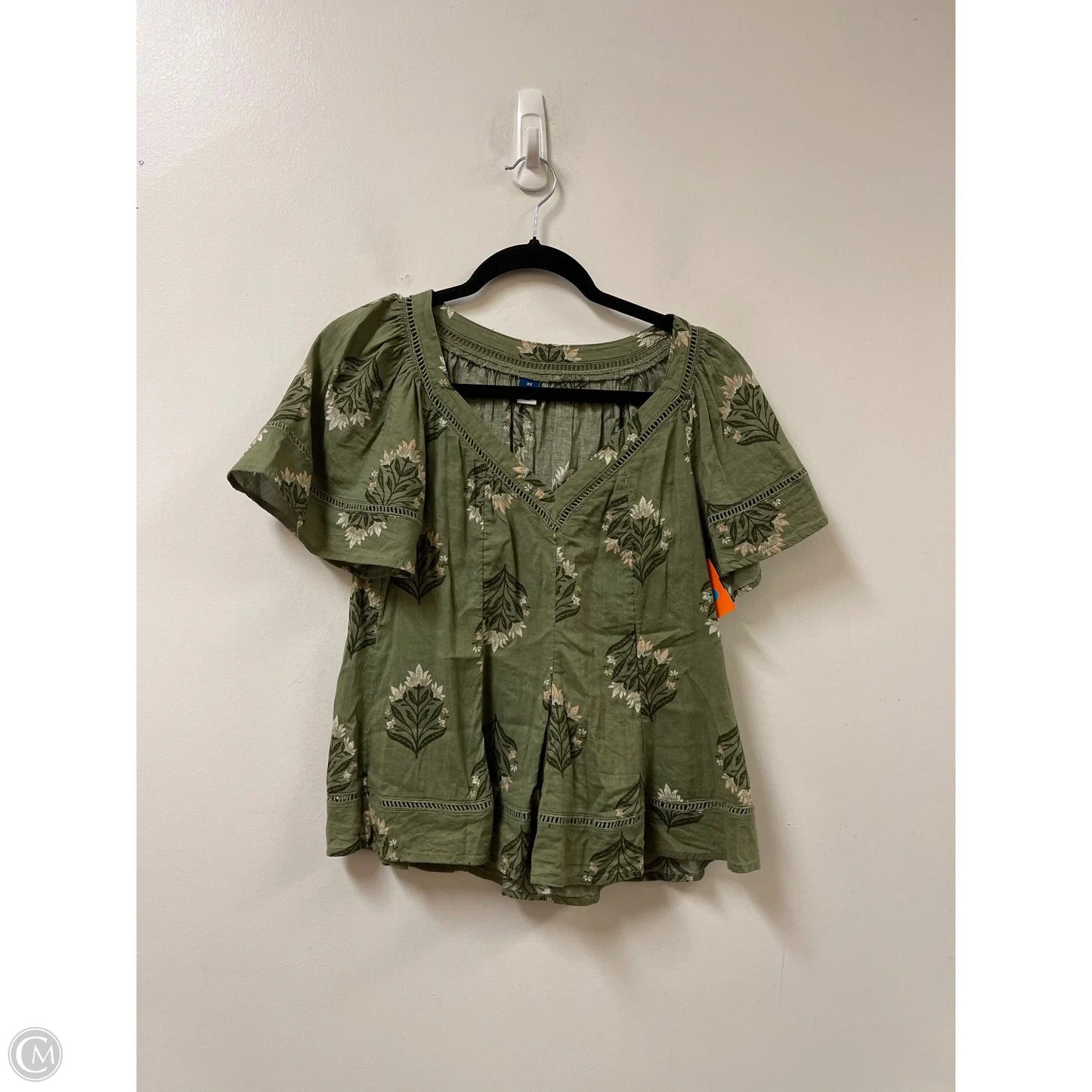 Top Short Sleeve By Old Navy In Green, Size: Xs