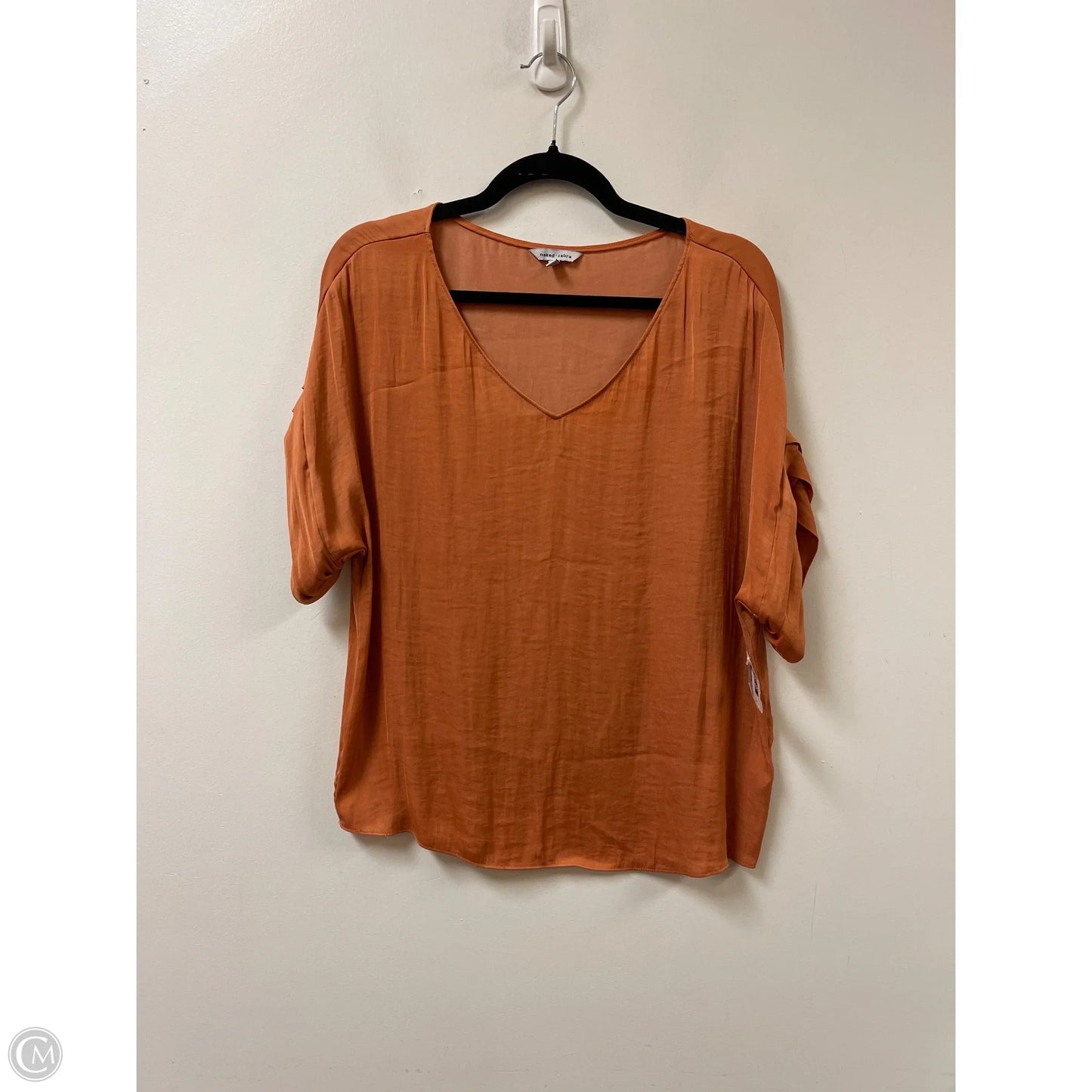 Top Short Sleeve By Naked Zebra In Orange, Size: S