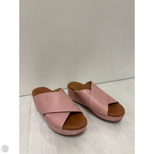 Sandals Heels Wedge By Gentle Souls In Pink, Size: 6.5