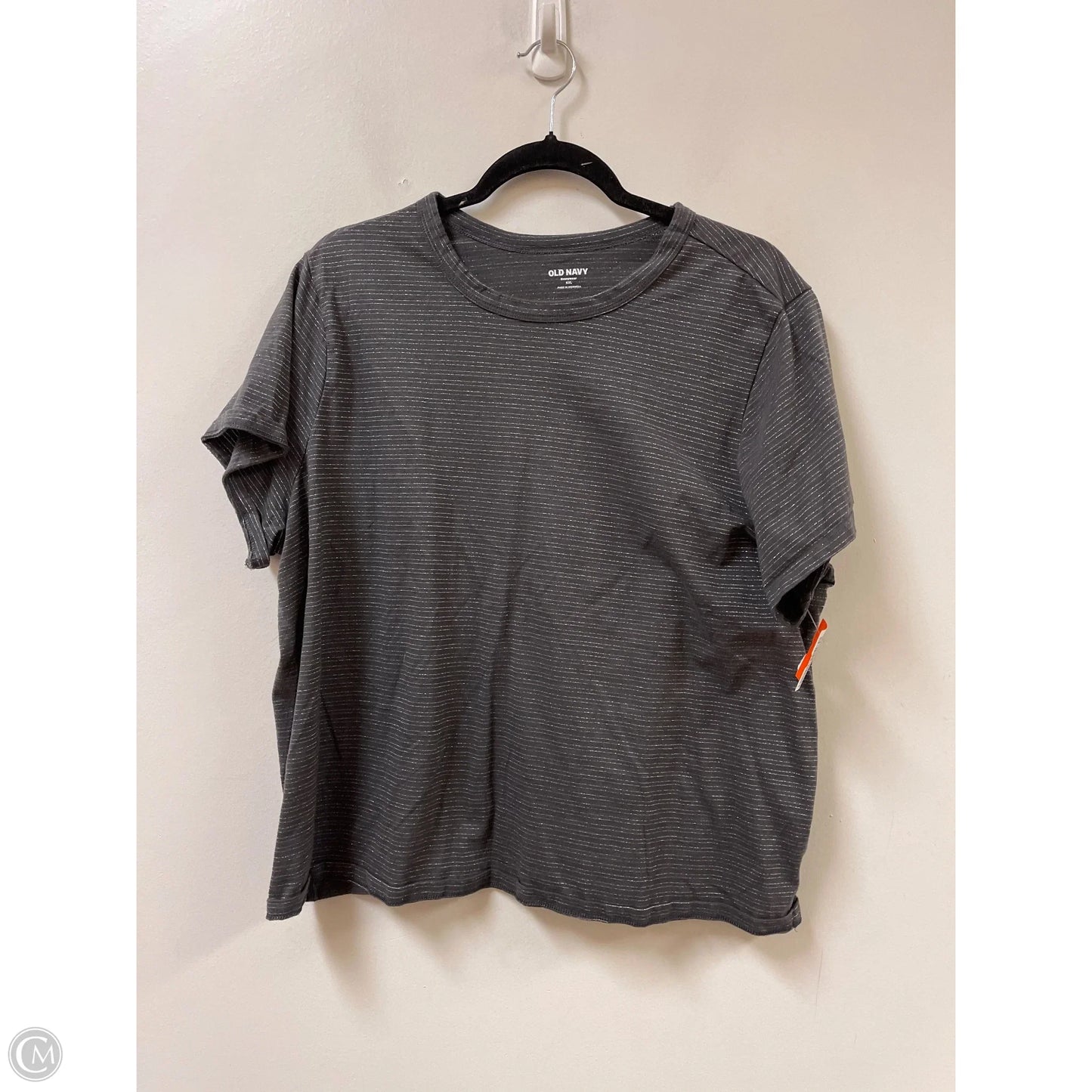 Top Short Sleeve By Old Navy In Silver, Size: 1x