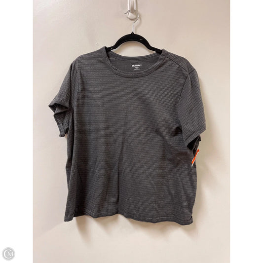 Top Short Sleeve By Old Navy In Silver, Size: 1x