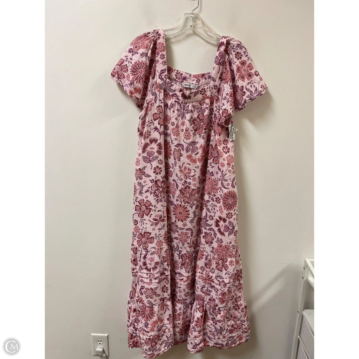 Dress Casual Maxi By Sonoma In Pink & Purple, Size: 1x