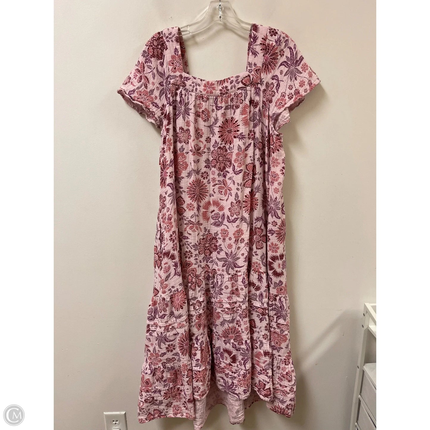 Dress Casual Maxi By Sonoma In Pink & Purple, Size: 1x