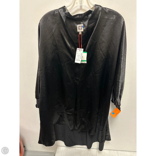 Tunic Long Sleeve By Anne Klein In Black, Size: L