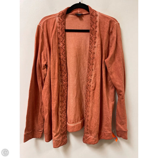 Sweater Cardigan By New Directions In Orange, Size: S
