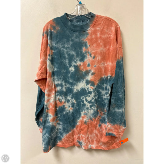 Top Long Sleeve By We The Free In Blue & Pink, Size: M