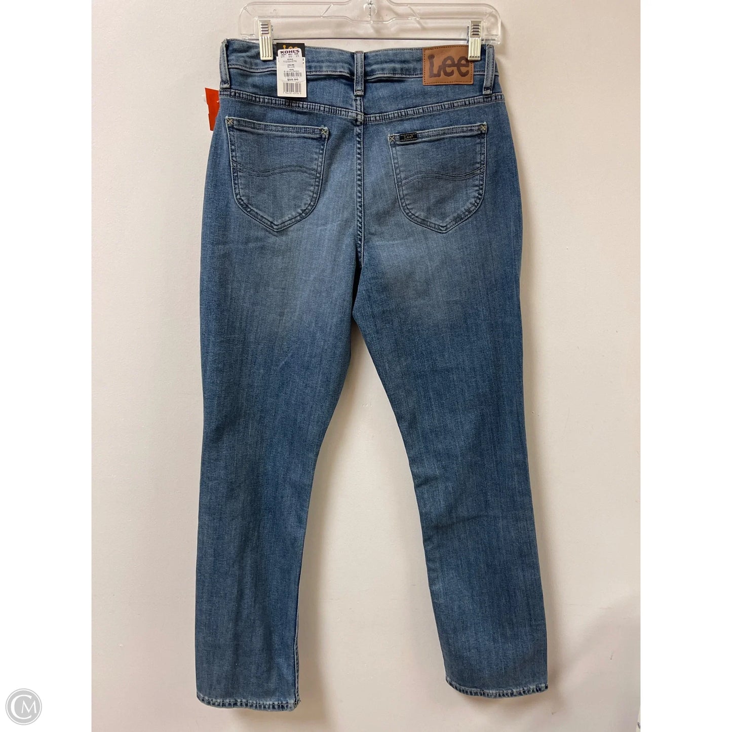 Jeans Straight By Lee In Blue Denim, Size: 8