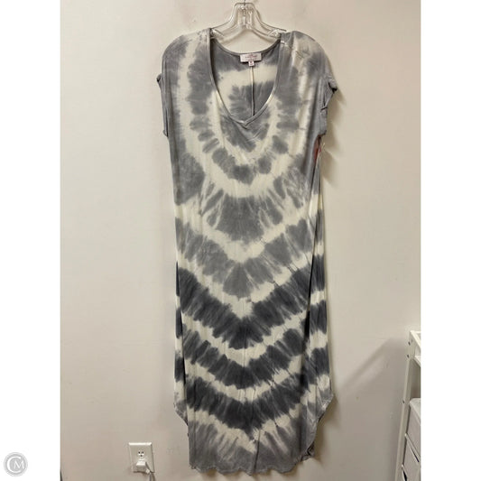 Dress Casual Maxi By New Directions In Grey & White, Size: M
