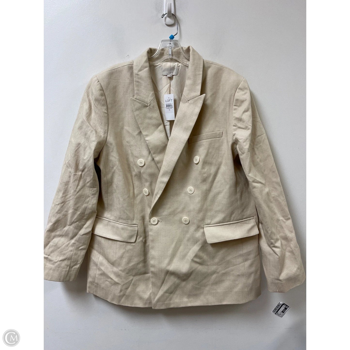 Blazer By Loft In Cream, Size: 1x