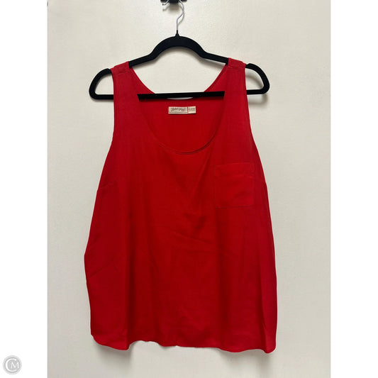 Top Sleeveless By Faded Glory In Red, Size: Xl