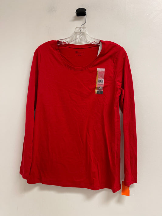 Top Long Sleeve By No Boundaries In Red, Size: L
