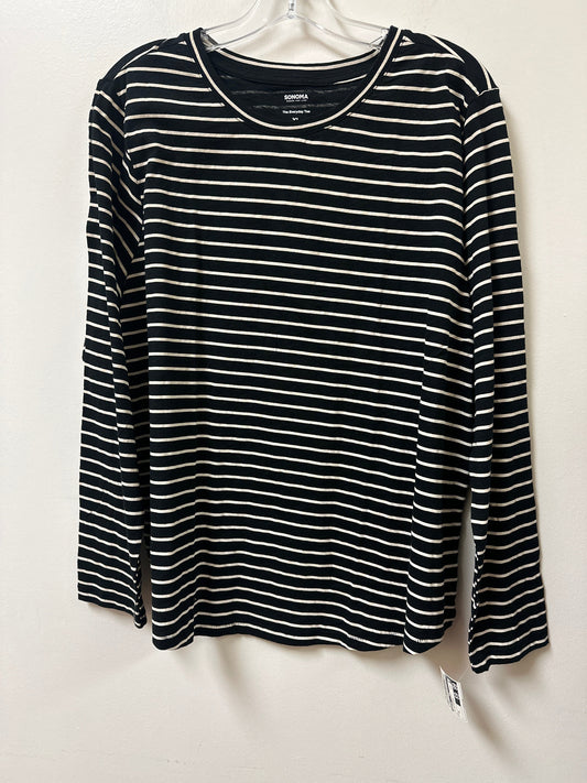 Top Long Sleeve By Sonoma In Striped Pattern, Size: Xl