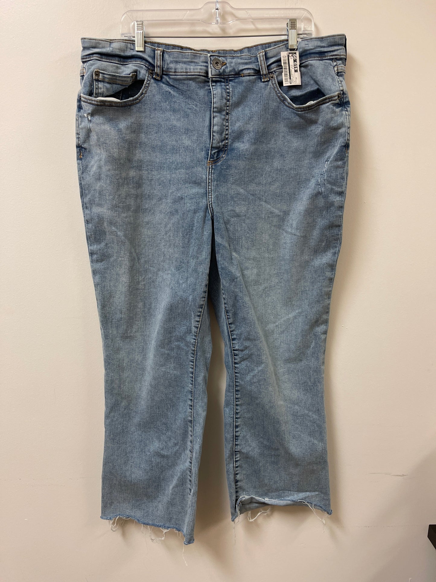 Jeans Straight By Inc In Blue Denim, Size: 18