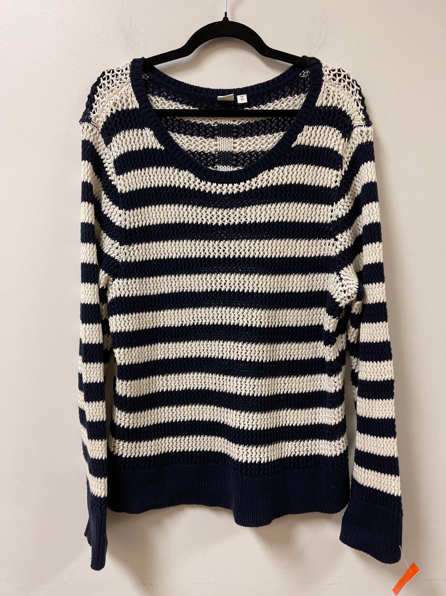 Sweater By Gap In Blue & White, Size: 2x