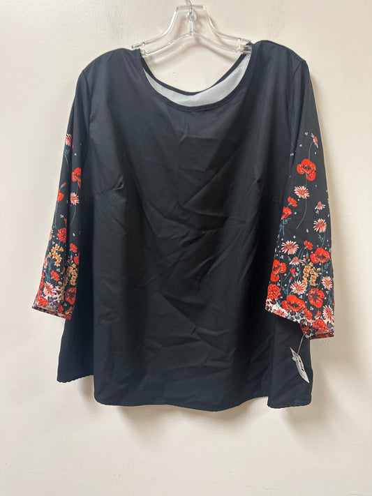 Top Long Sleeve By Clothes Mentor In Floral Print, Size: 3x