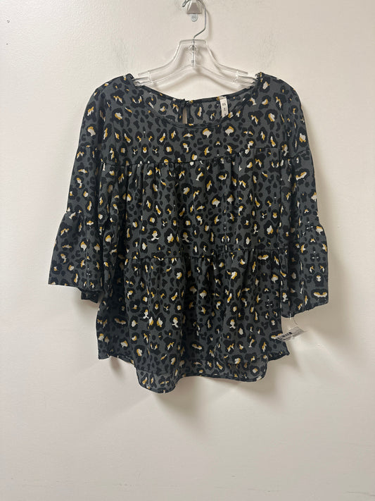 Top Long Sleeve By Mts In Animal Print, Size: L