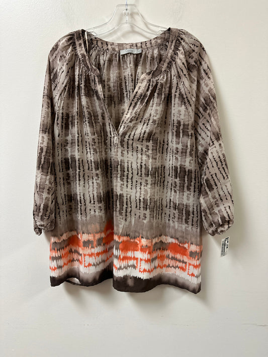 Top Long Sleeve By Dalia In Brown, Size: 1x