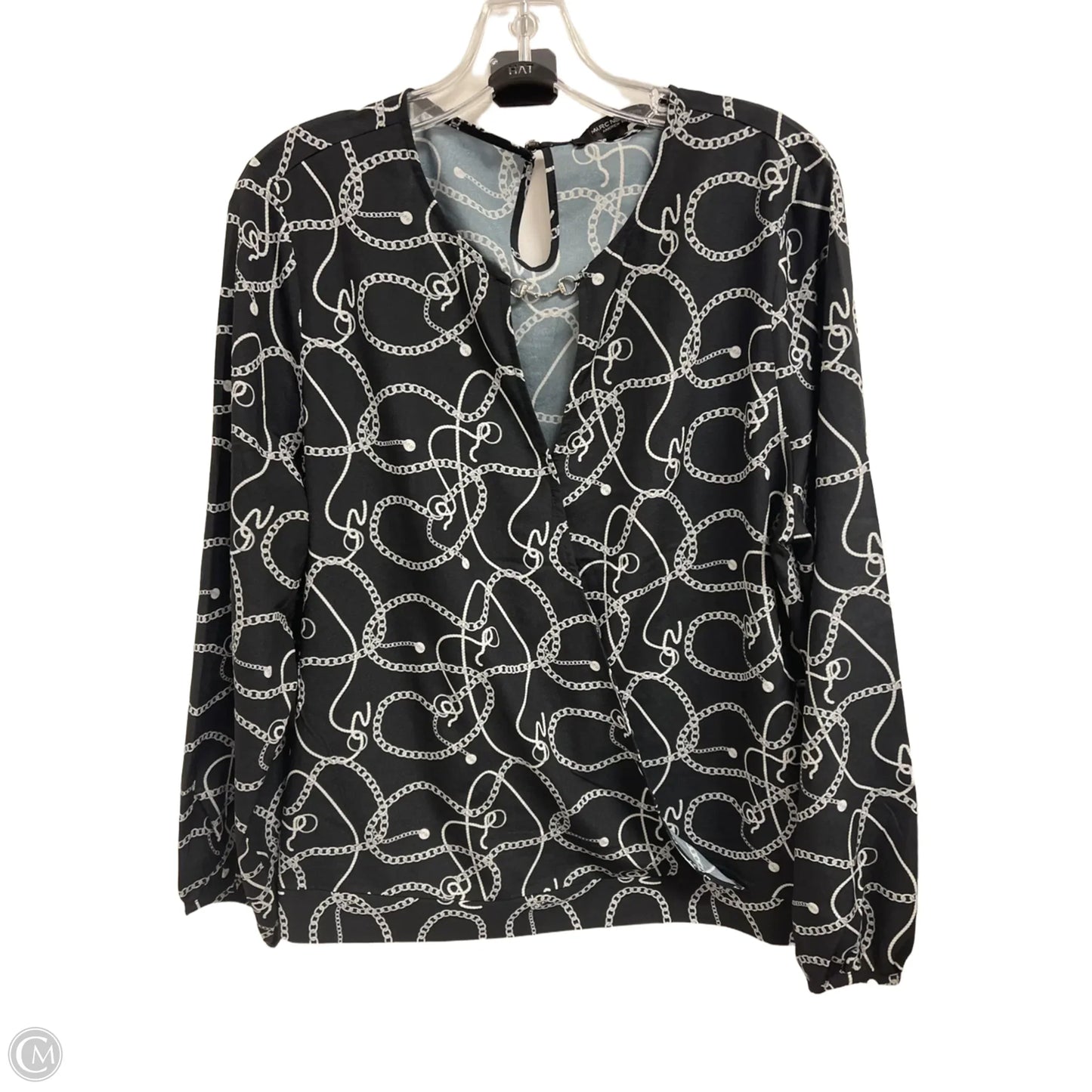 Top Long Sleeve By Marc New York In Black, Size: L