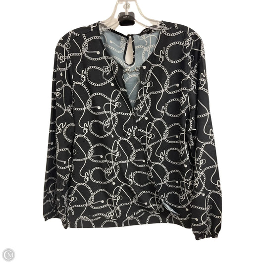 Top Long Sleeve By Marc New York In Black, Size: L
